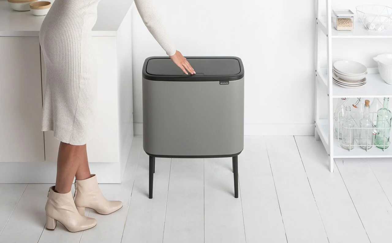 Bo Touch Bin 11+23 Mineral Grey