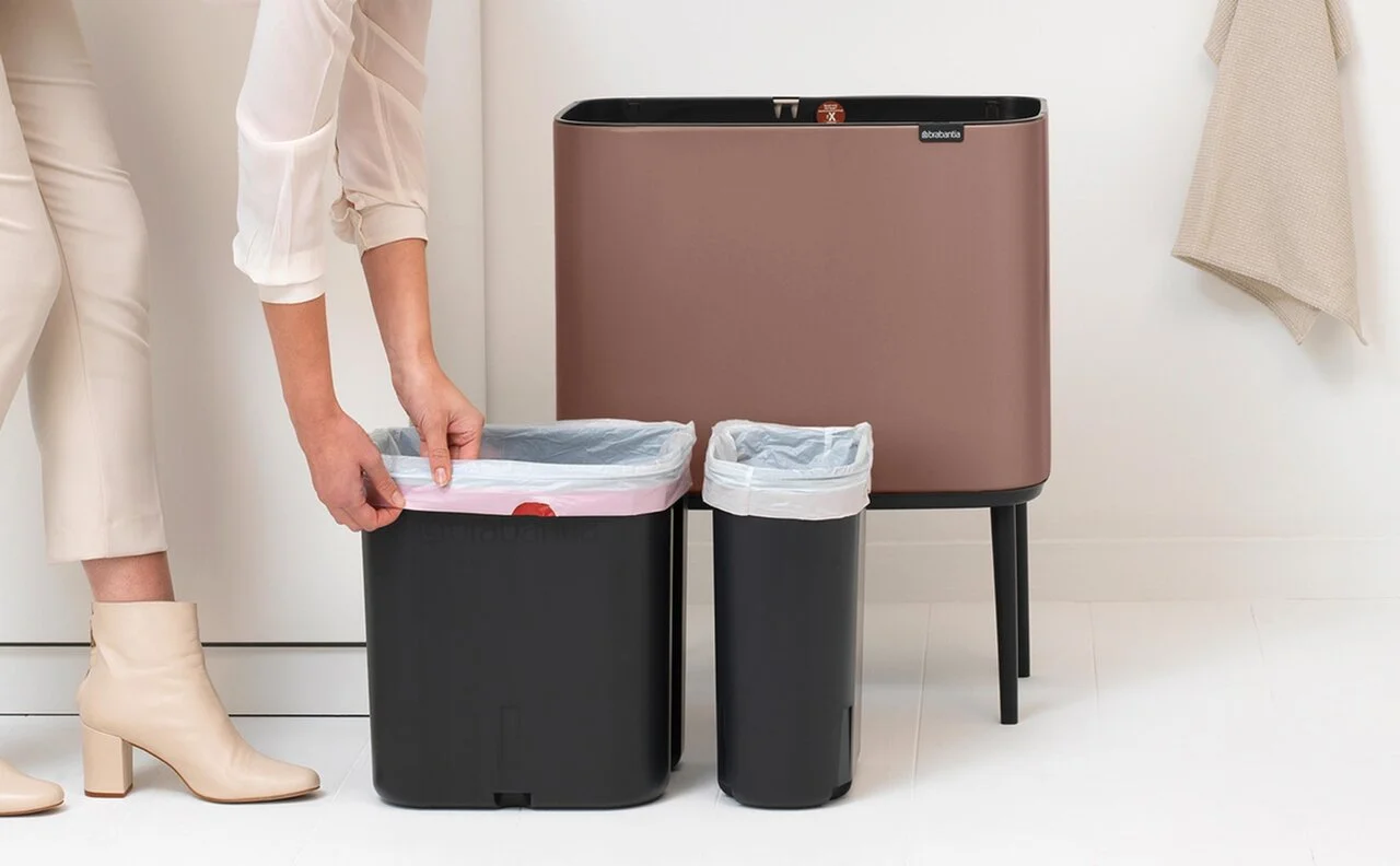 Bo Touch Bin 11+23 Satin Taupe