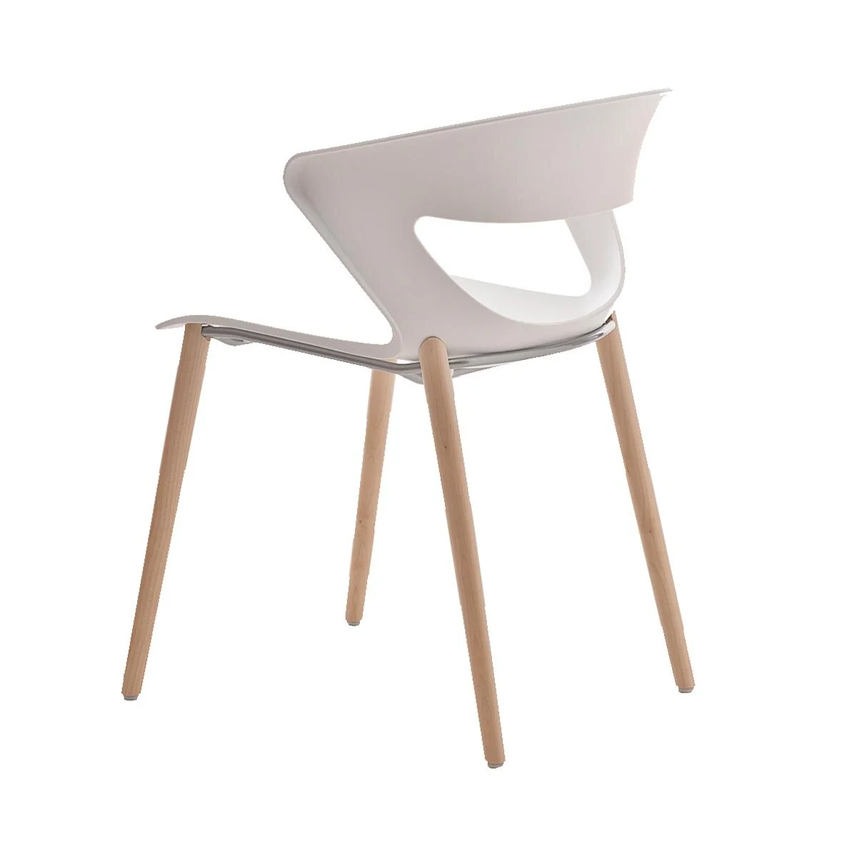 Kicca 4 gambe legno acero
